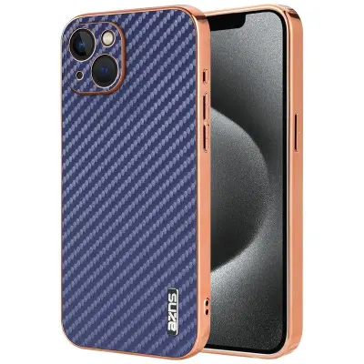 AZNS iPhone 13 Fodral Electroplating KonstLäder - Blå