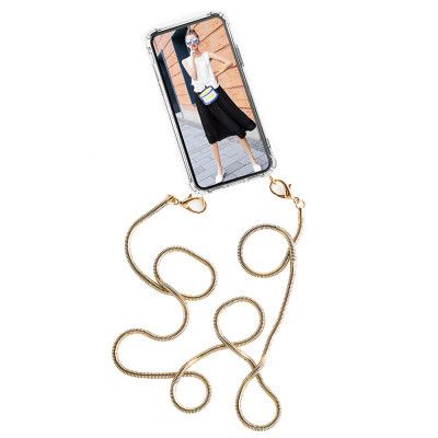 Boom iPhone 13 skal med mobilhalsband- Chain Golden