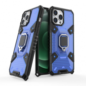 Capsule Ring Holder Kickstand Armor Mobilskal iPhone 13 - Blå