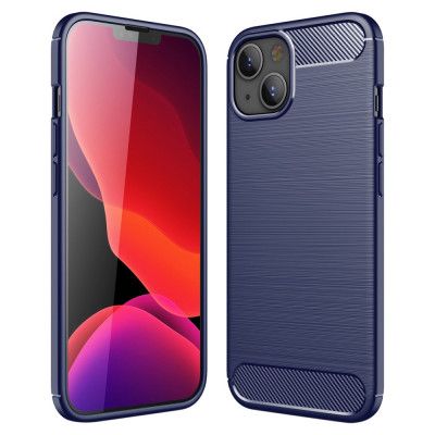 Carbon Fiber Texture Skal iPhone 13 - Blå