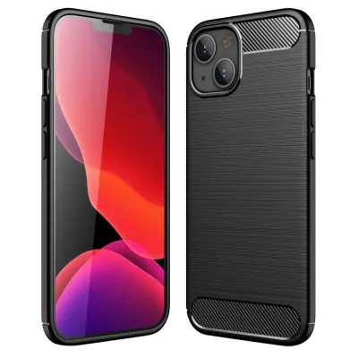 Carbon Fiber Texture Skal iPhone 13 - Svart