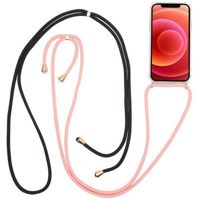 CELLY Halsrem För iPhone 13 - Svart/Rosa