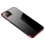 Clear Color Gel Skal iPhone 13 - Röd