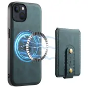 DENIOR D14 iPhone 13/14 Fodral Retro PU+PC+TPU Blå