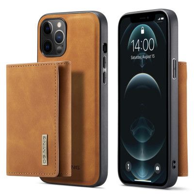 DG.MING iPhone 13 Pro Max Skal samt Wallet med Kickstand - Brun