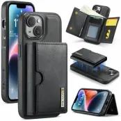 DG.MING M6 Series Mobilskal till iPhone 13 Magnetiskt Plånboksfodral Svart