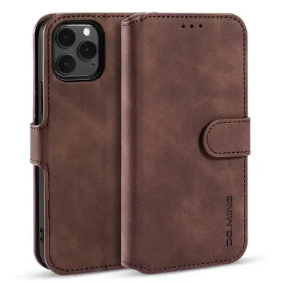 DG.MING Plånboksfodral Konstläder med Ställ för iPhone 13 - Brun