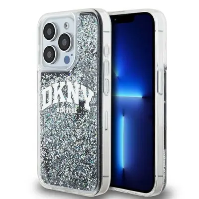 DKNY iPhone 13/13 Pro Mobilskal Liquid Glitter Big Logo - Svart