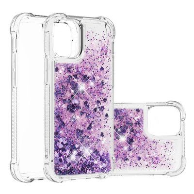 Drop-Proof Glitter Sequins Skal till iPhone 13 - Lila
