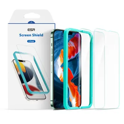 ESR 2-Pack Screen Shield Härdat Glas Skärmskydd iPhone 13 / 13 Pro - Clear