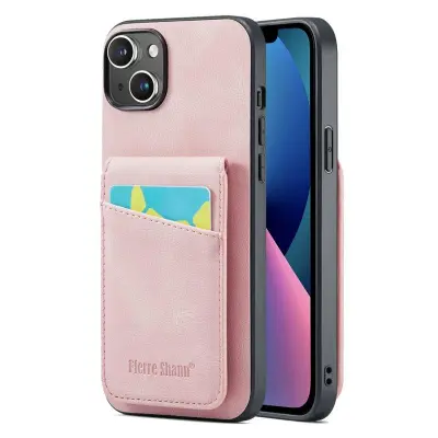 FIERRE SHANN iPhone 13 Fodral KonstLäder - Rosa