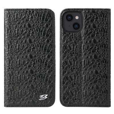 FIERRE SHANN iPhone 13 Mobilskal KonstLäder - Svart