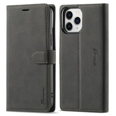 FORWENW iPhone 13 Plånboksfodral i Konstläder - Svart