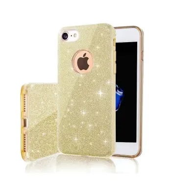 Glitter 3in1 Skal till iPhone 13 - Skyddande&Stilrent Guld