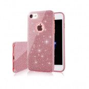 Glitter Rosa Fodral 3 i 1 för iPhone 13, Skyddande och Snyggt