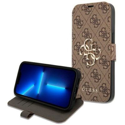 Guess 4G Big Metal Logo Fodral iPhone 13 - Brun
