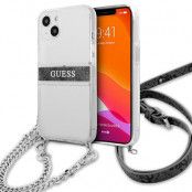 Guess 4G Gray Strap Silver Chain Skal iPhone 13 - Transparent