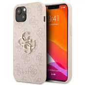 Guess iPhone 13/ 14 / 15 Mobilskal MagSafe 4G Big Metal Logo - Rosa