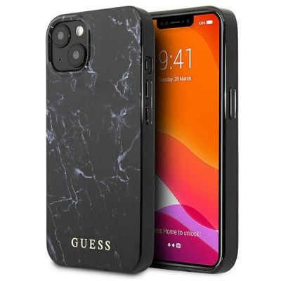 Guess Skal iPhone 13 Marble - Svart