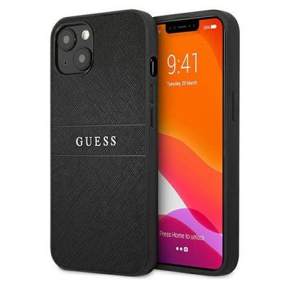 Guess Skal iPhone 13 Saffiano Strap - Svart
