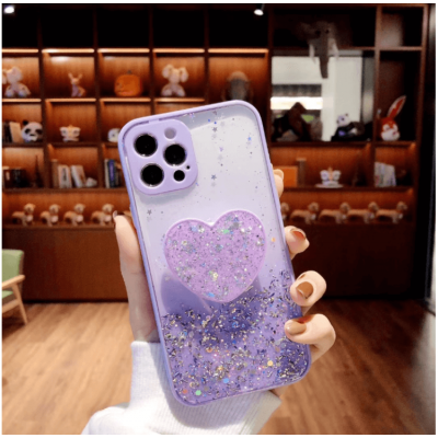 Heart Pop Grip Skal iPhone 13 - Lila
