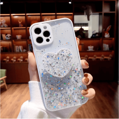 Heart Pop Grip Skal iPhone 13 - Vit