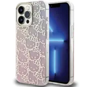 Hello Kitty iPhone 13 Pro Mobilskal Crowded Kitty Head - Rosa