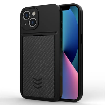 iPhone 13 Mobilskal Korthållare - Svart