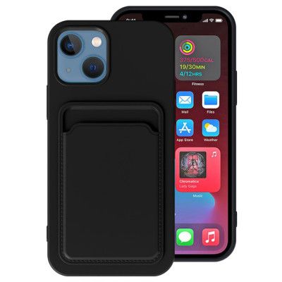 iPhone 13 Skal med Kortfack - Svart