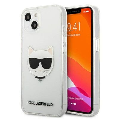 Karl Lagerfeld Choupette Head Skal iPhone 13 - Transparent
