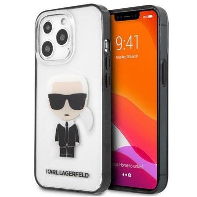 Karl Lagerfeld Ikonik Karl Skal iPhone 13 - Transparent