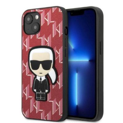 Karl Lagerfeld iPhone 13 Skal Monogram Ikonik Patch - Röd