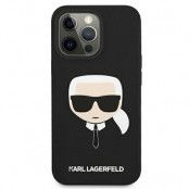 Karl Lagerfeld iPhone 13 Skal Czarny Silicone Karl`s Head - Svart