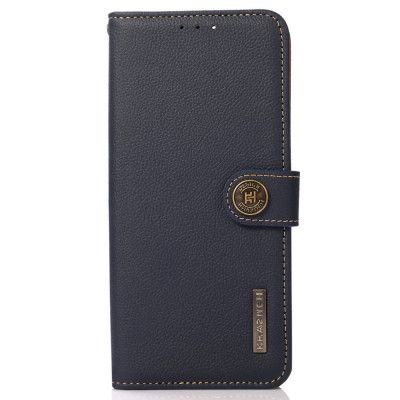 Khazneh Äkta Läder Fodral till Apple iPhone 13 - Blå