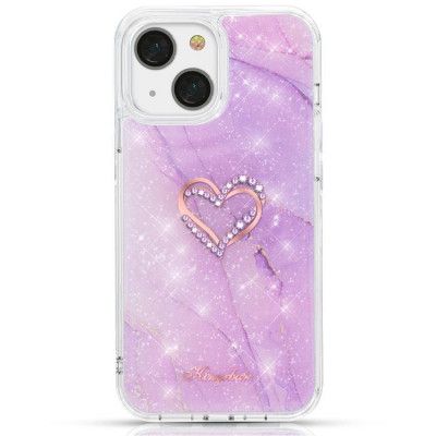 Kingxbar Epoxy Series Skal iPhone 13 - Marble Lila