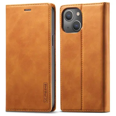 LC.IMEEKE iPhone 13 Fodral KonstLäder - Brun