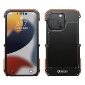 R-JUST iPhone 13 Skal i Trä och Aluminium - Shockproof Svart