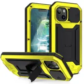 R-JUST Slide Camera Cover Mobilskal till iPhone 13 Shockproof Gul
