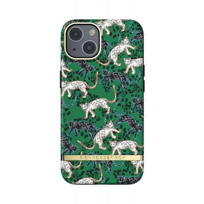Richmond & Finch Grön Leopard till iPhone 13
