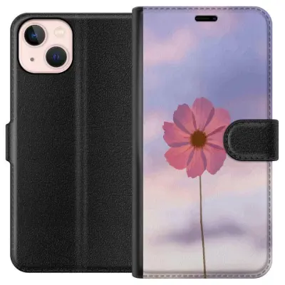 Plånboksfodral till Apple iPhone 13 med Rosa blomma