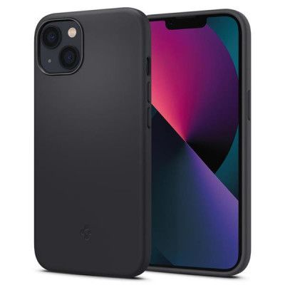 Spigen Silicon Fit Skal iPhone 13 - Svart