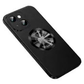 SULADA iPhone 13 Mobilskal, Fallskydd PU Läder, MagSafe, Svart