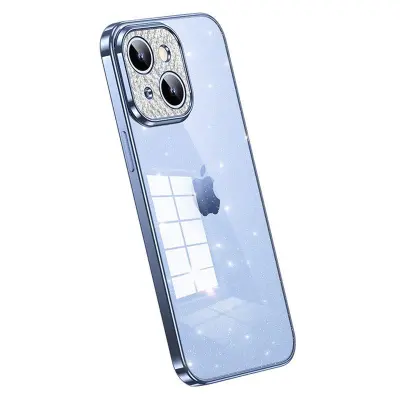 SULADA iPhone 13 Mobilskal i TPU med Glitter Rhinestones - Blå