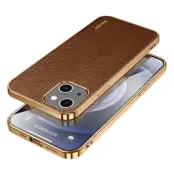 SULADA iPhone 13 Mobilskal PU Läder Scratch-Resistant Brun