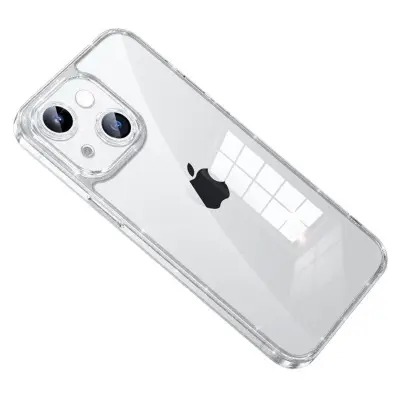 SULADA iPhone 13 Mobilskal Tempererat Glas + Glitter TPU Ram Transparent
