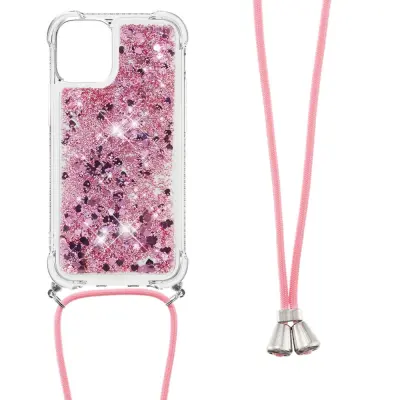 Trolsk Glitter Case with Necklace (iPhone 13) - Multi