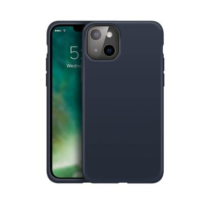 XQISIT Silikom Antibakteriell Skal till iPhone 13 blue