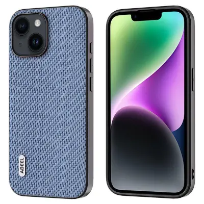 ABEEL iPhone 14 Plus Mobilskal Carbon Fiber Blå