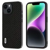 ABEEL iPhone 14 Plus Skal Carbon Fiber Textur Svart