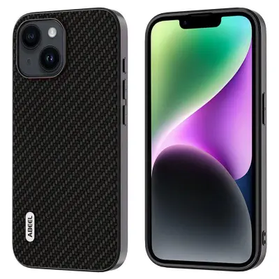 ABEEL iPhone 14 Plus Skal Carbon Fiber Textur Svart